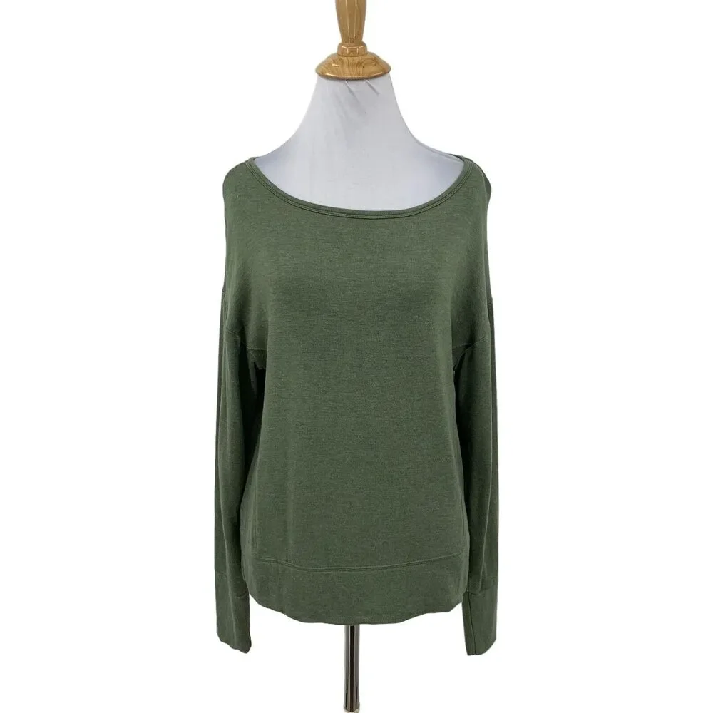 Saturday Sunday Sweater Womens XS Extra Small Ivy Knit Boat Neck Micro Fleece